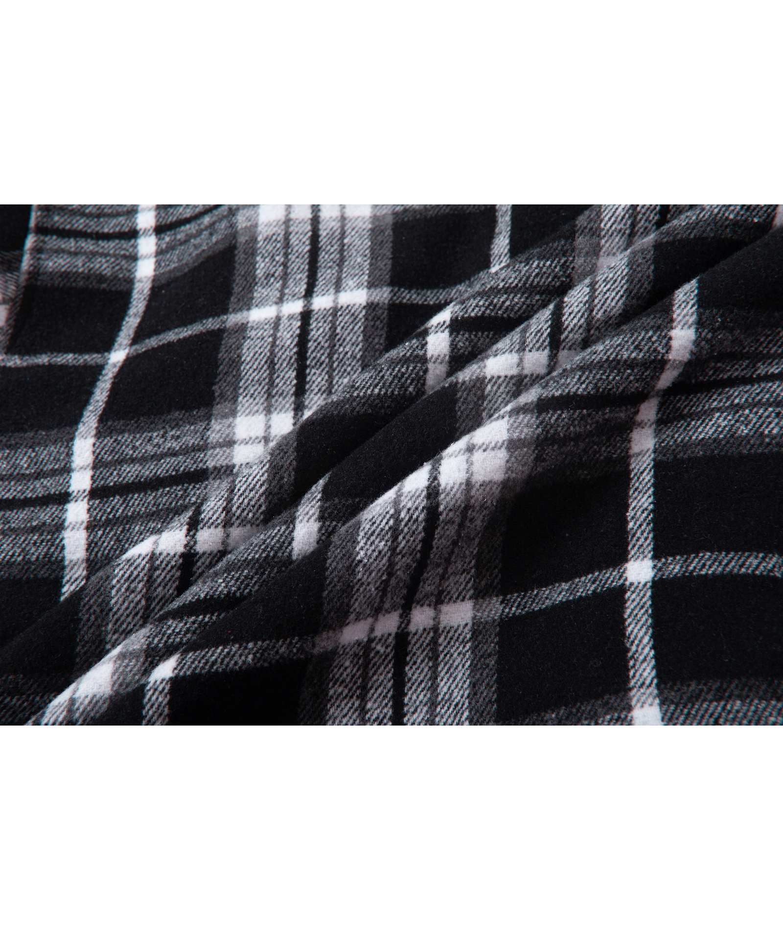 Men's Full Zipper Long Sleeve Fleece Plaid Hoodie-CUMJA04083