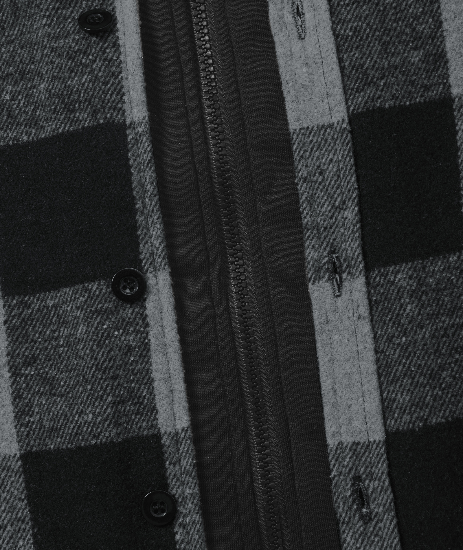 Men's Full Zipper Long Sleeve Fleece Plaid Hoodie-CUMJA04083