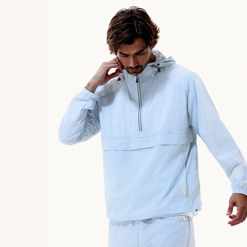 JACKETW Men's Outdoor Sports Cycling Temperament Loose Half-Open Collar Functional Style Long Sleeves  SH-M-T92-Jacketw