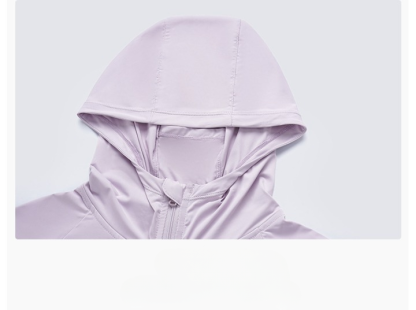 JACKETW Women's Sun Protection Cool Breathable High Elastic Long Hooded Jacket- DS225   