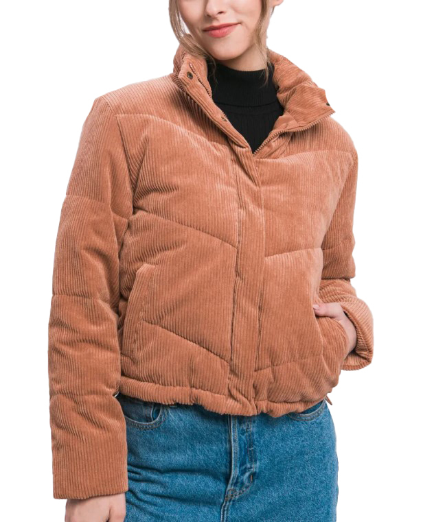 JACKETW Women's Corduroy Stand Collar Jacket-LT-W-6850