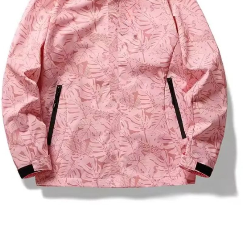 JACKETW Women's Lightweight Windbreaker Full Sleeve with Zipper Side Pocket-L-0W36