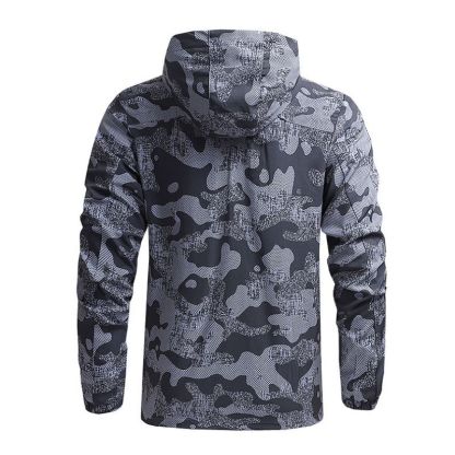 JACKETW Men's Lightweight Nylon Windbreaker Zipper Active Jacket-ZH103