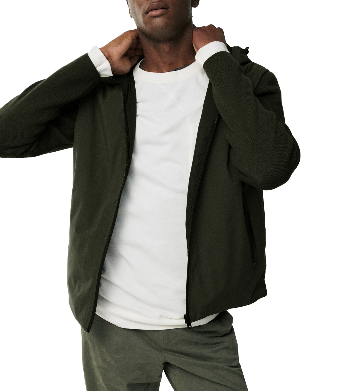 JACKETW Men Zip-Up Straight Hem Down Jacket-MJ2302 