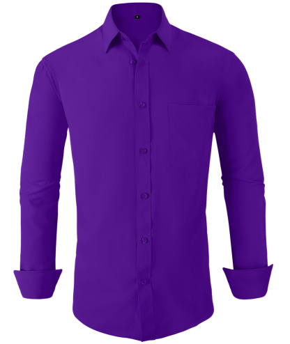 Men's Button Up Long Sleeve Casual Shirt-CUMLT01725