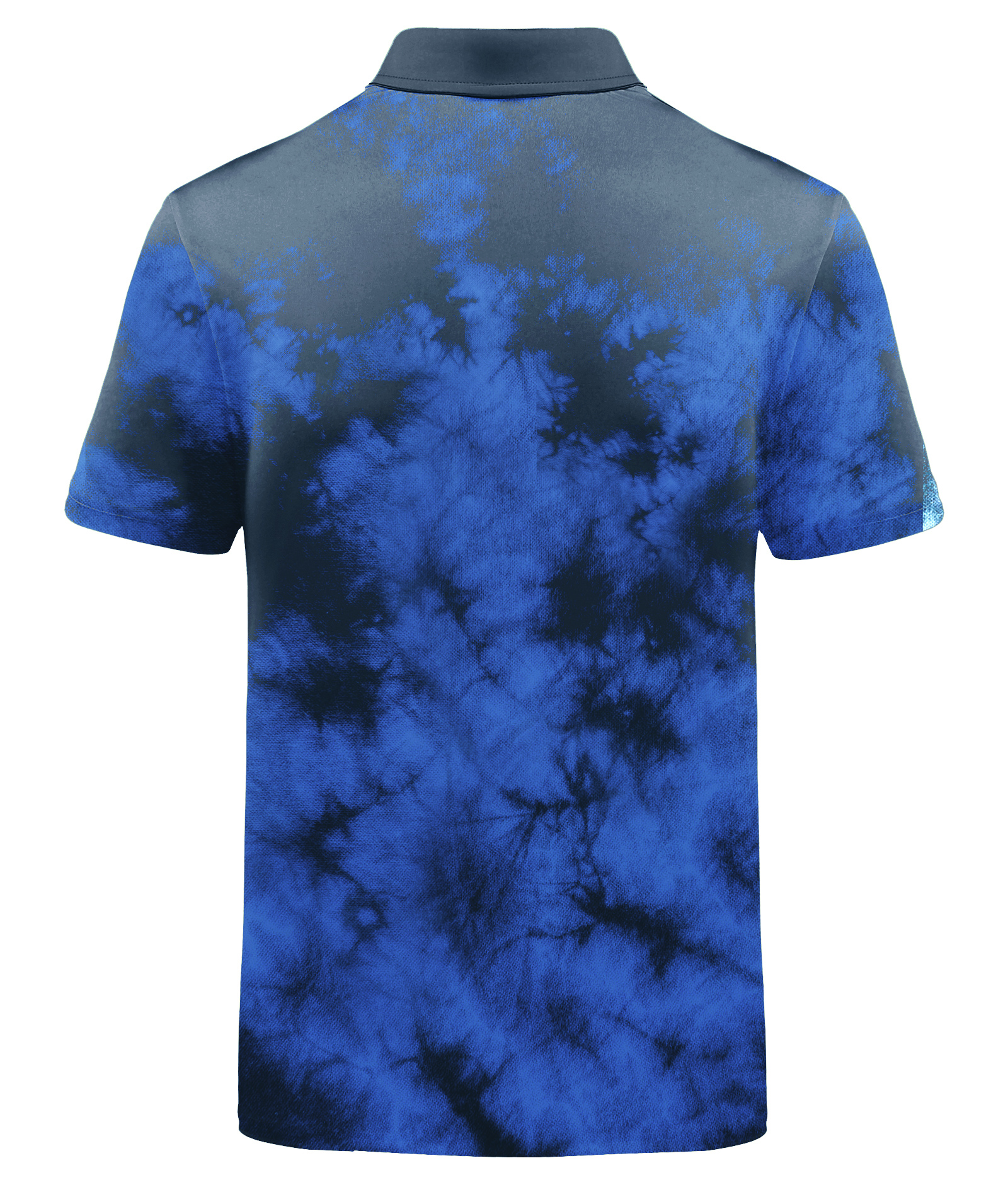 Men's Tie Dye Print Slim Fit Golf Polo Shirt-CUMPO01605