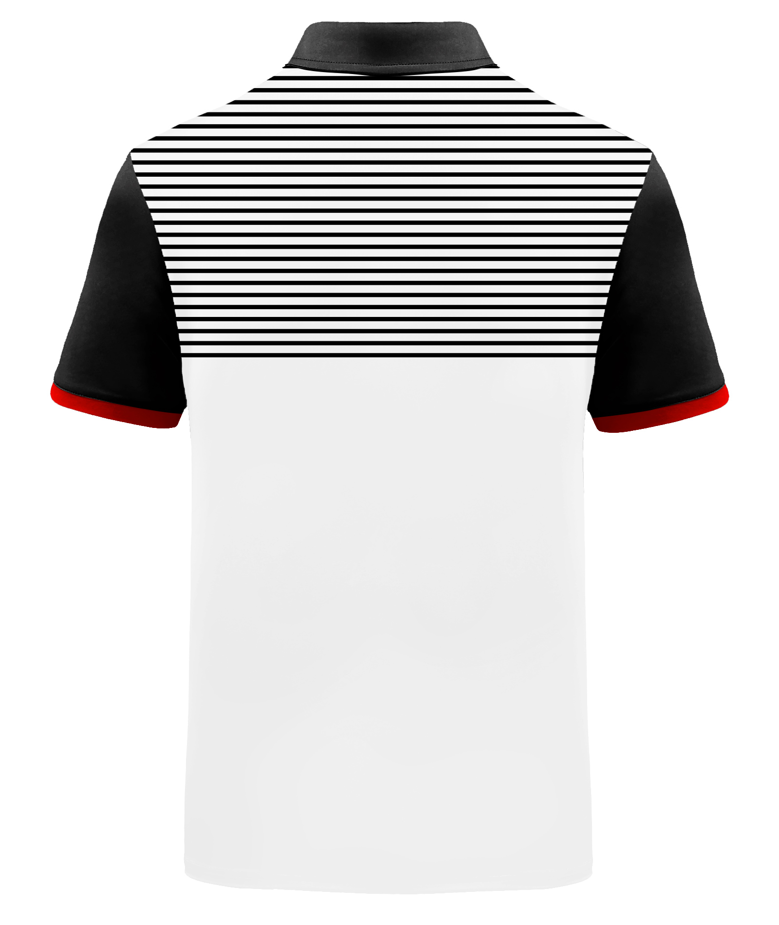 Men's Button Up Striped Slim Fit Polo Shirt-CFMPO00047