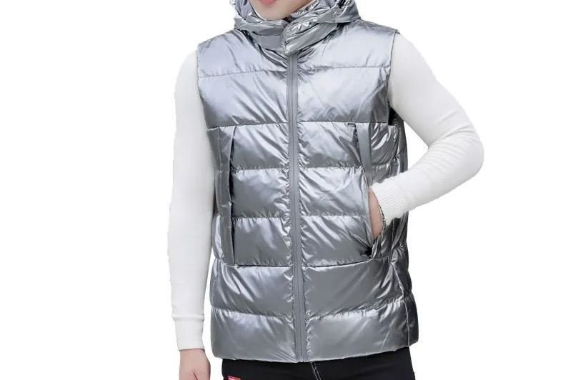 JACKETW Men's Fashion Hooded Vest Winter Casual Warm Vest Jacket -ZH121