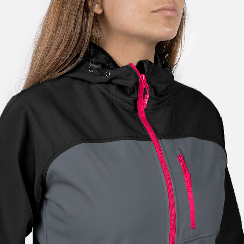 JACKETW Women's Softshell Hooded Windbreaker Jacket-2321005