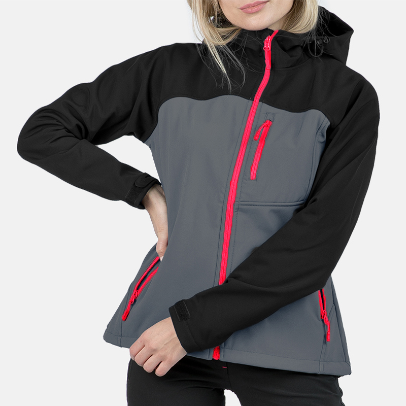 JACKETW Women's Softshell Hooded Windbreaker Jacket-2321005