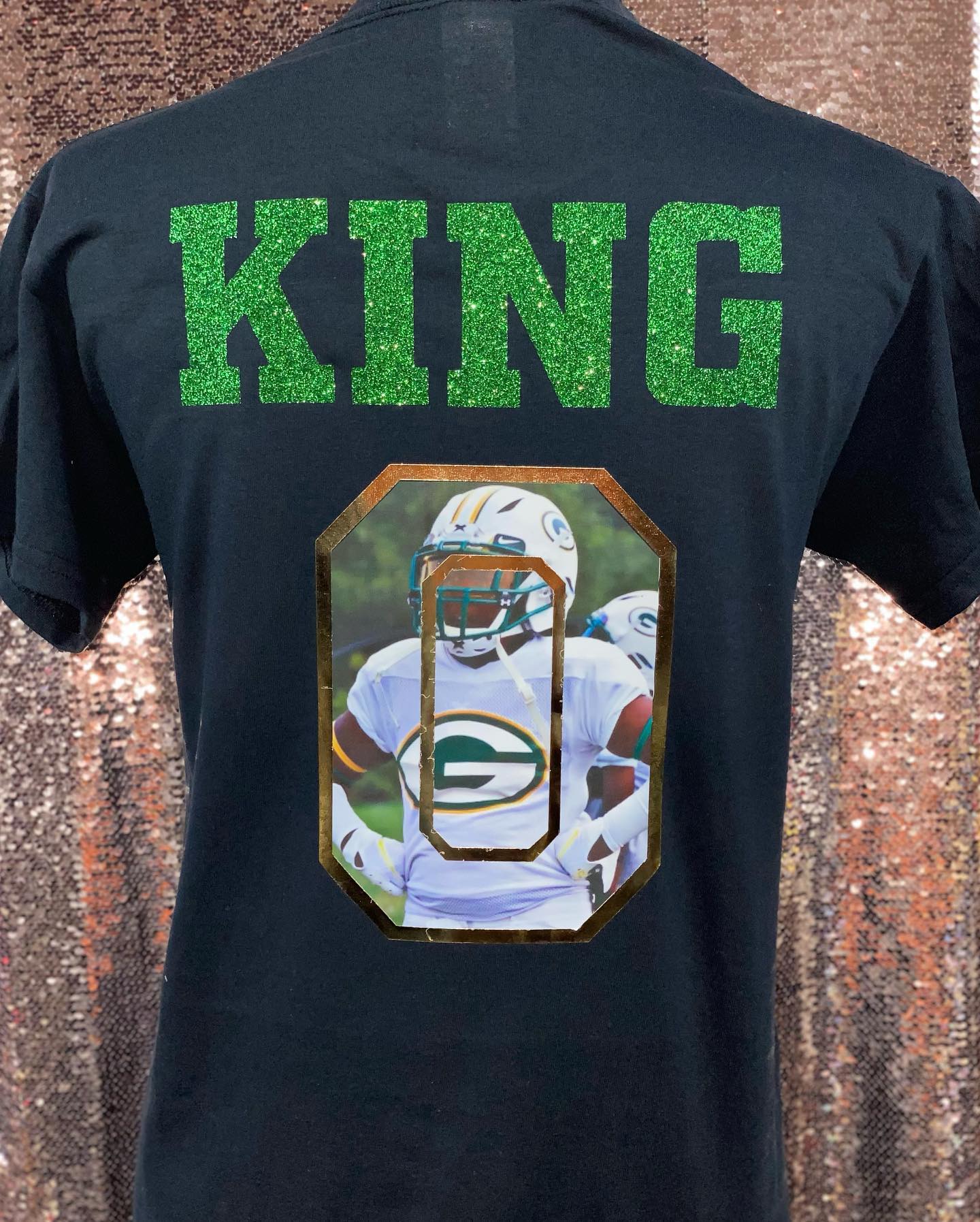 50% OFF🏈Custom Glitter Photo Football T-Shirt Sweatshirt