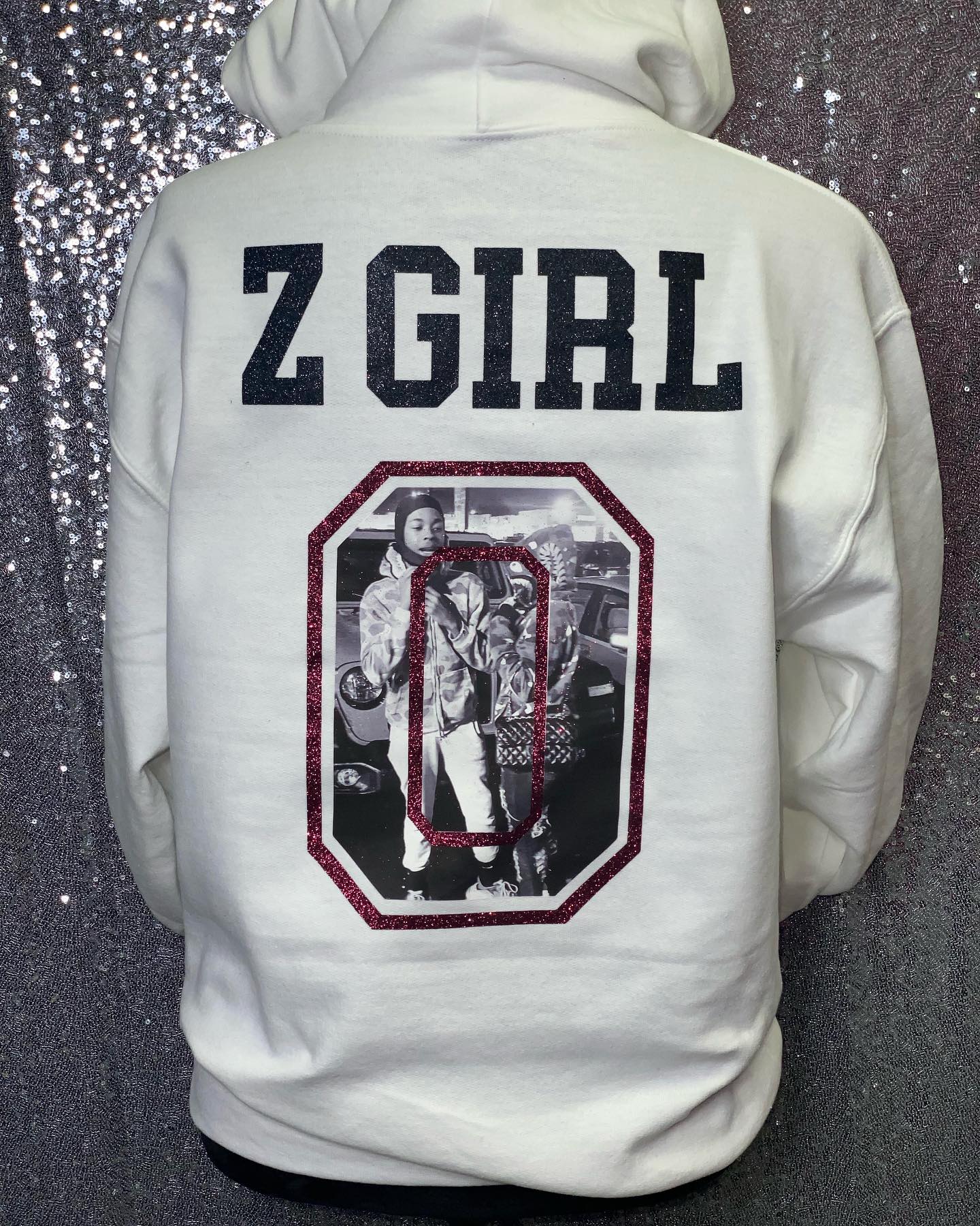 50% OFF🏈Custom Glitter Photo Football T-Shirt Sweatshirt