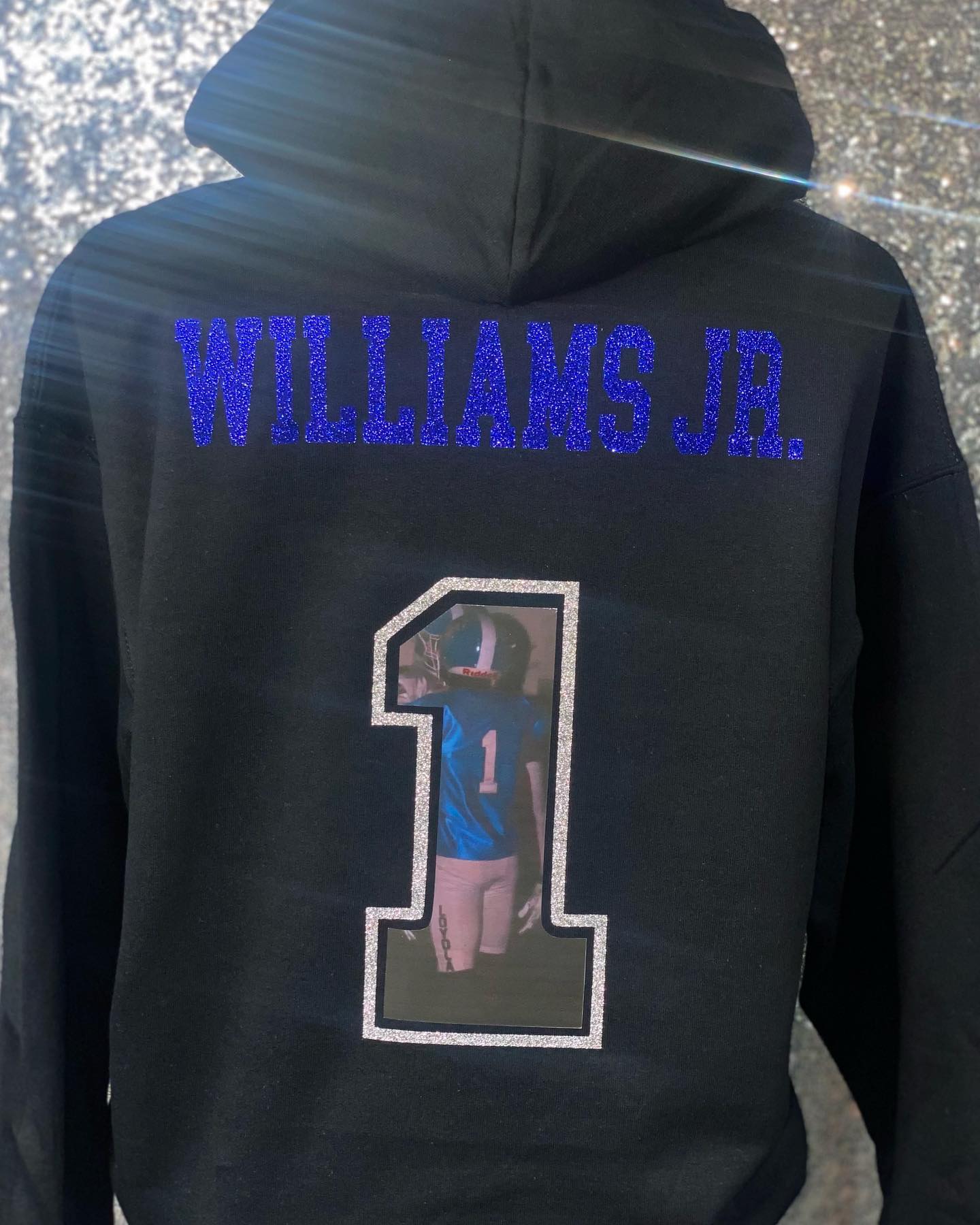 50% OFF🏈Custom Glitter Photo Football T-Shirt Sweatshirt