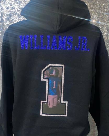 50% OFF🏈Custom Glitter Photo Football T-Shirt Sweatshirt