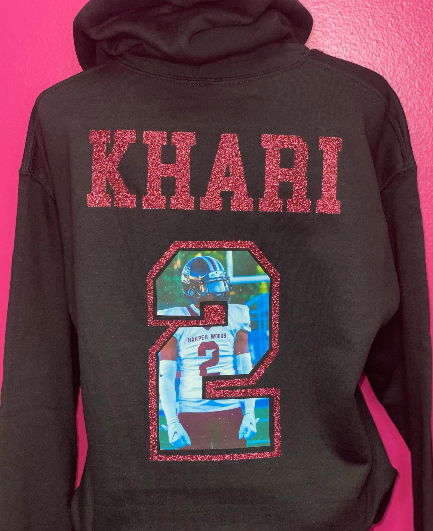 50% OFF🏈Custom Glitter Photo Football T-Shirt Sweatshirt