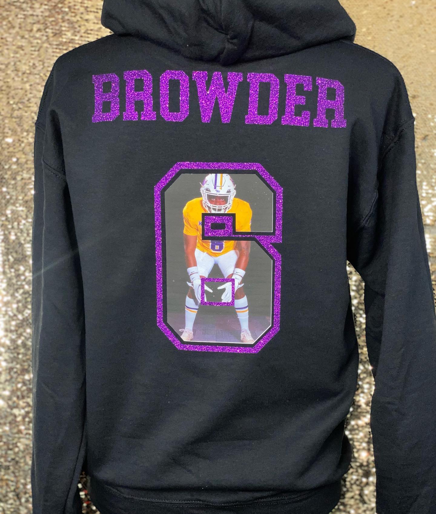 50% OFF🏈Custom Glitter Photo Football T-Shirt Sweatshirt