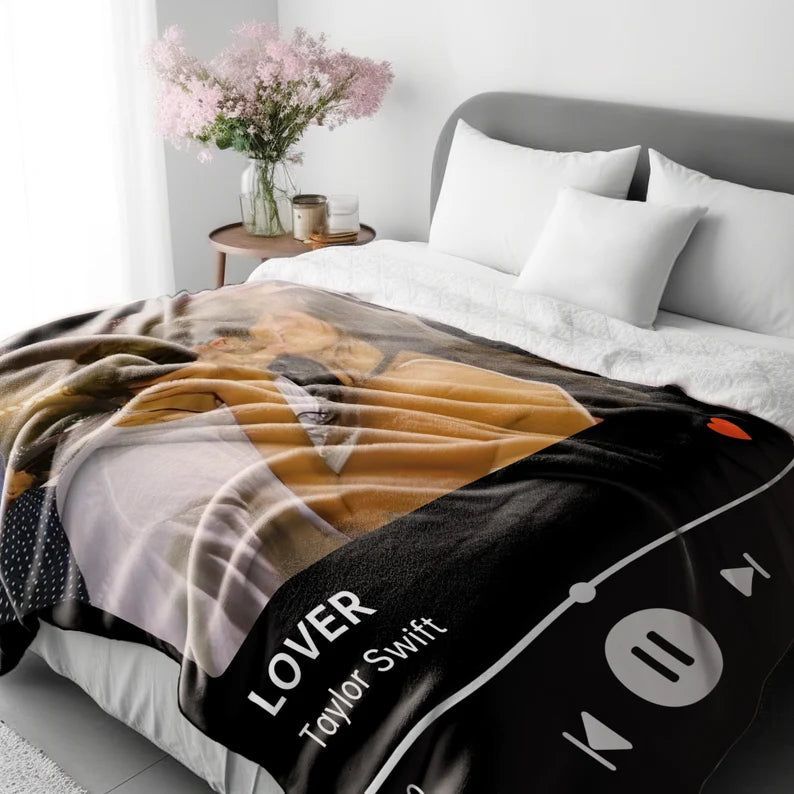 Personalized Blanket With Photo And Music