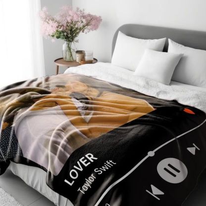 Personalized Blanket With Photo And Music