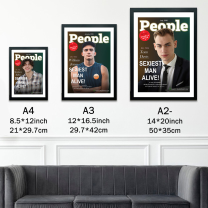 50% OFF⭐️Custom People Magazine Cover Frame Anniversary Gift