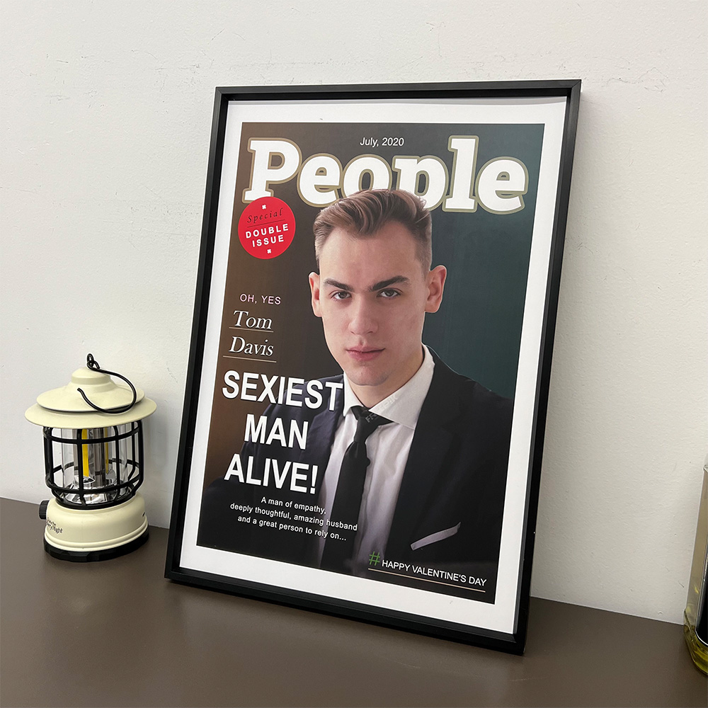 50% OFF⭐️Custom People Magazine Cover Frame Anniversary Gift