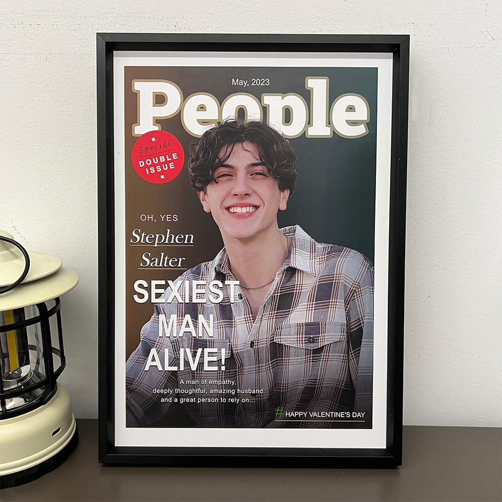 50% OFF⭐️Custom People Magazine Cover Frame Anniversary Gift