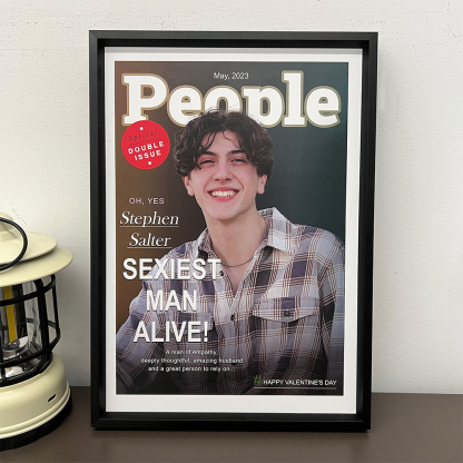 50% OFF⭐️Custom People Magazine Cover Frame Anniversary Gift