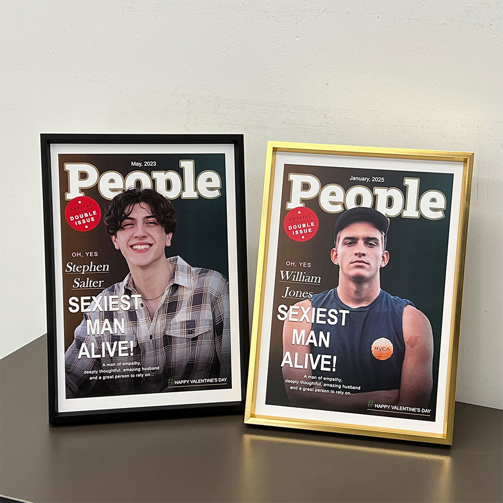 50% OFF⭐️Custom People Magazine Cover Frame Anniversary Gift