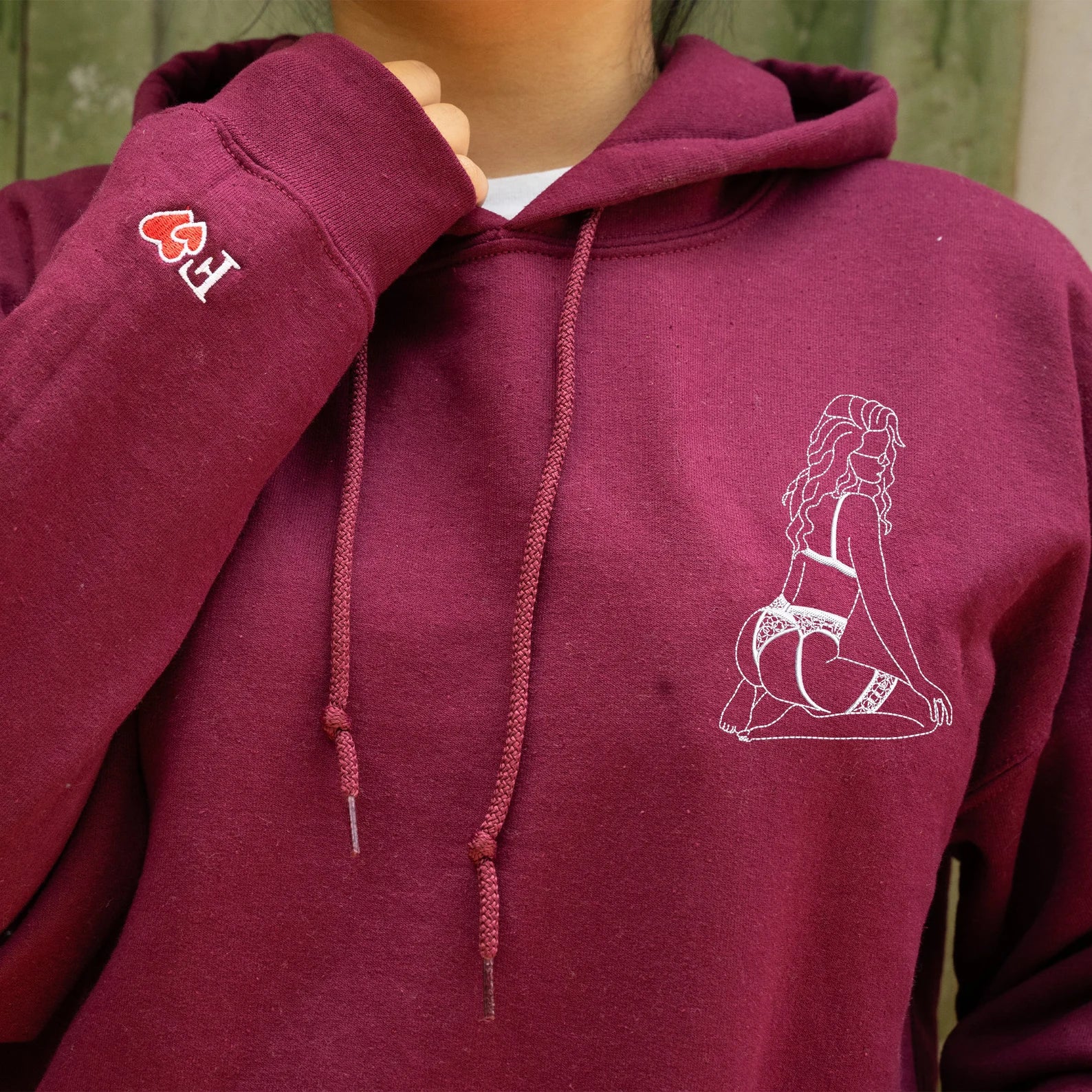 Custom Embroidered Sweatshirt – Personalized Sexy Portrait Gift for Him 💕🔥