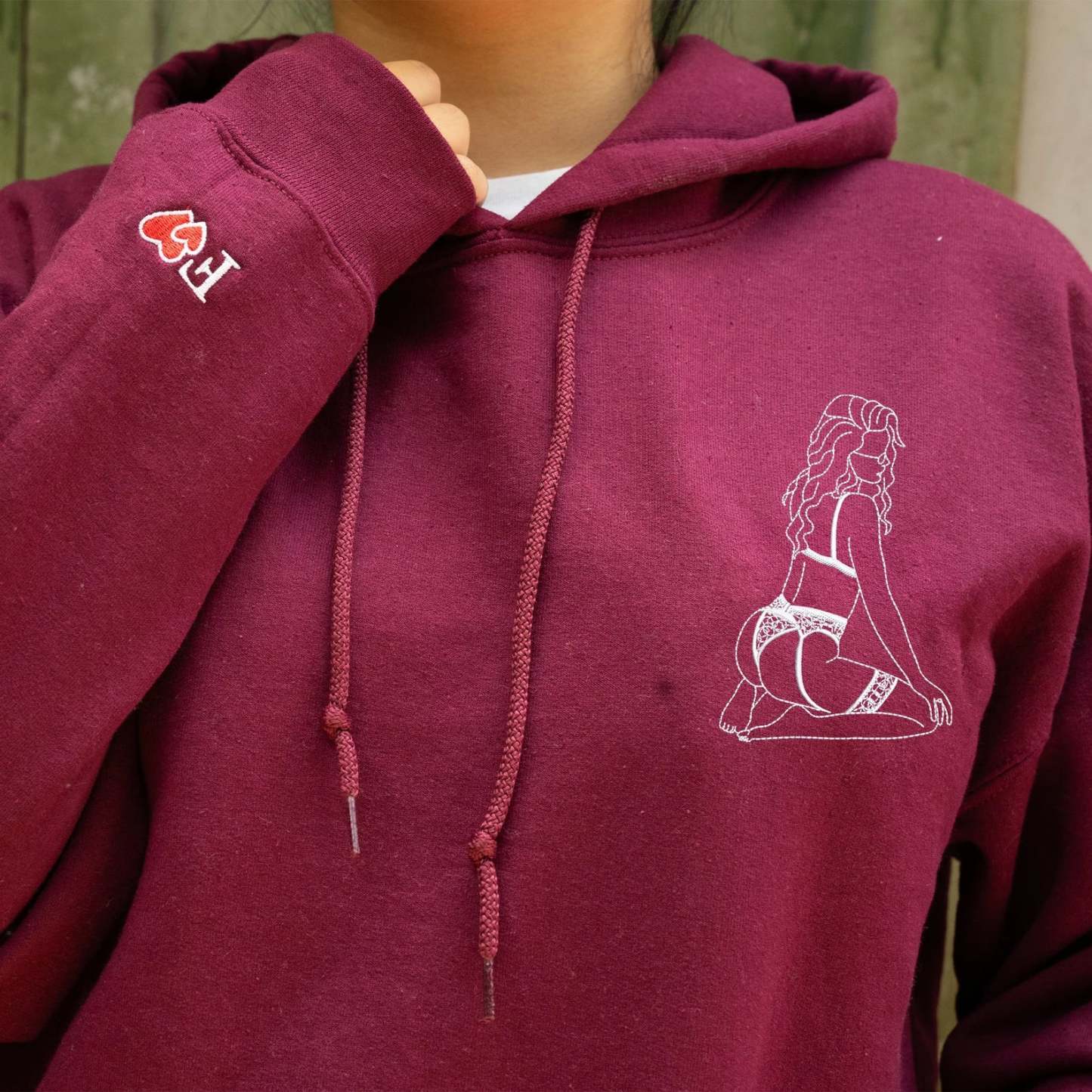 Custom Embroidered Sweatshirt – Personalized Sexy Portrait Gift for Him 💕🔥