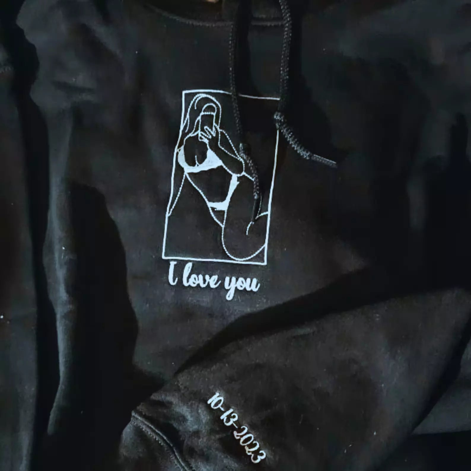 Custom Embroidered Sweatshirt – Personalized Sexy Portrait Gift for Him 💕🔥