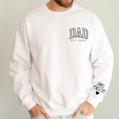 Dad's Pride-Custom Dad Shirt with Kids Names On Sleeve