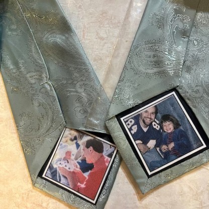Custom Photo Patch for ties, bowties -Gift For Dad, Papa and Grandpa