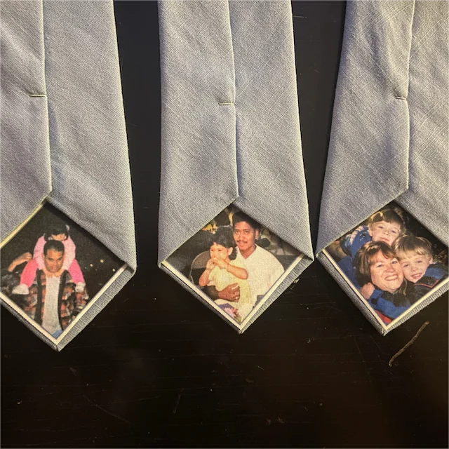Custom Photo Patch for ties, bowties -Gift For Dad, Papa and Grandpa