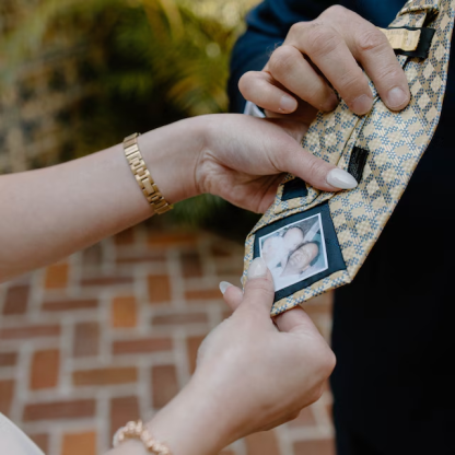 Custom Photo Patch for ties, bowties -Gift For Dad, Papa and Grandpa