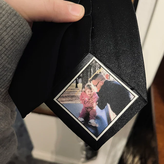 Custom Photo Patch for ties, bowties -Gift For Dad, Papa and Grandpa