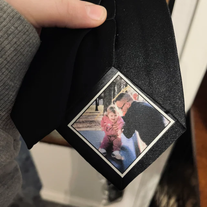 Custom Photo Patch for ties, bowties -Gift For Dad, Papa and Grandpa