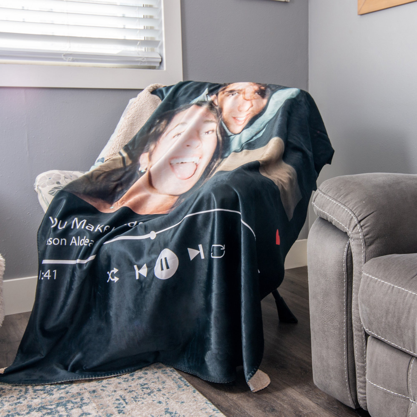 Personalized Blanket With Photo And Music