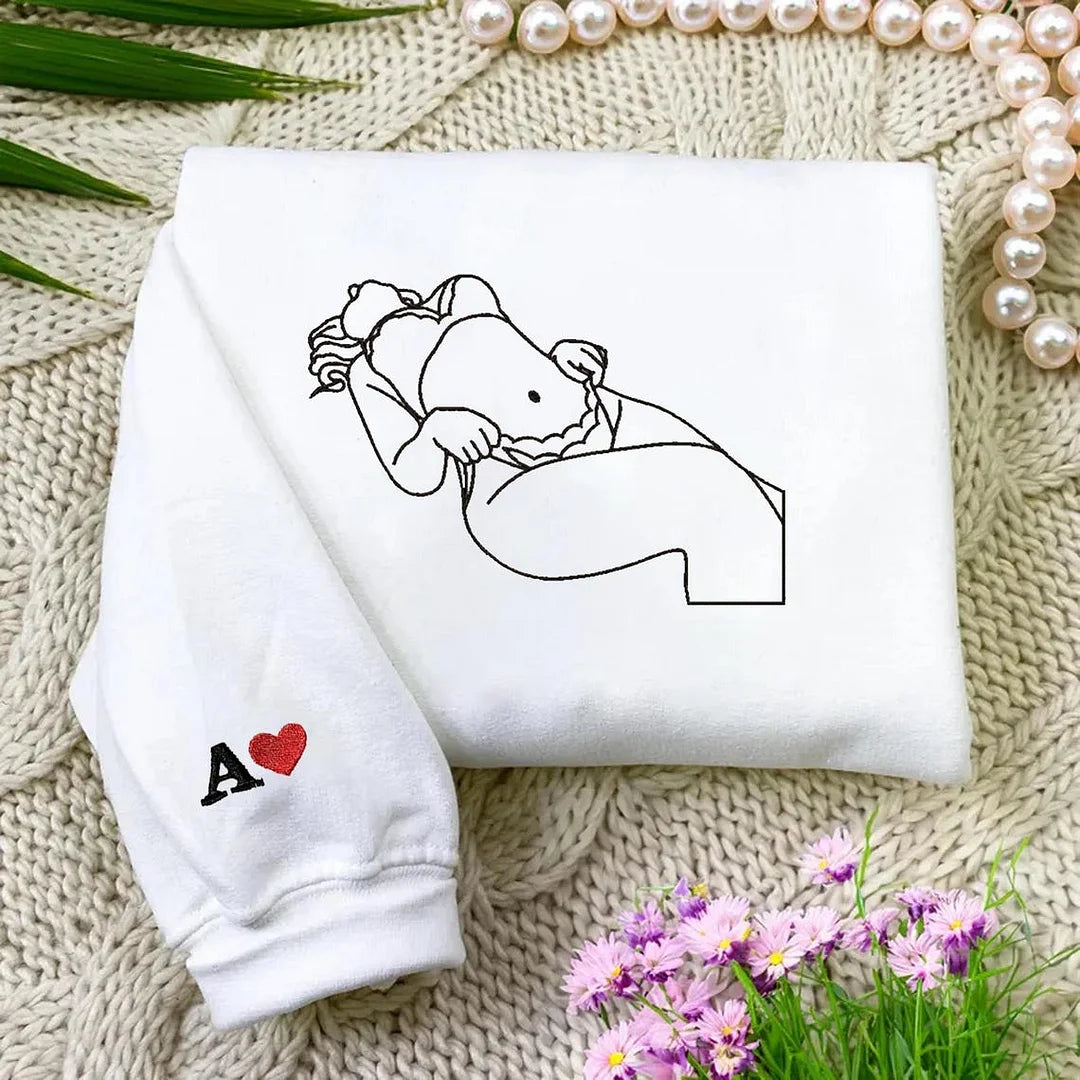 Custom Embroidered Sweatshirt – Personalized Sexy Portrait Gift for Him 💕🔥