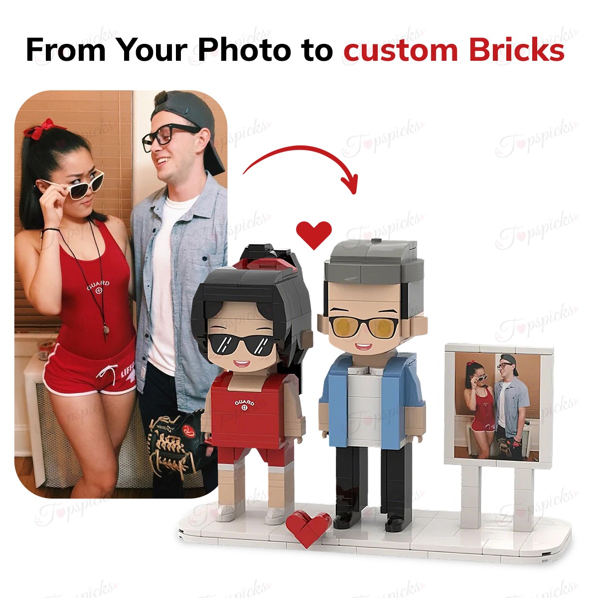 Custom Brick Set From Your Favorite Photo, Perfect Memory Gift For Valentine's Day, LEGO Sets