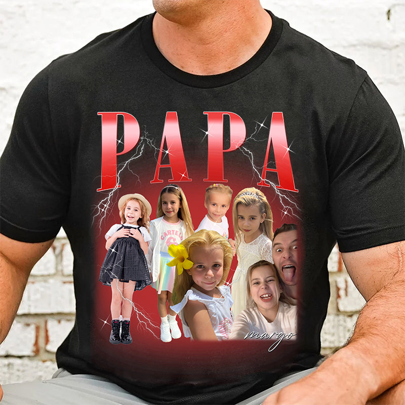  Your Personalized Retro Photo Tee | Vintage Elegance for the Modern Dad