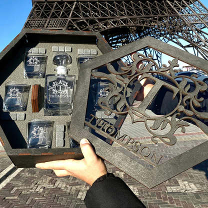 Whiskey Decanter Set, Engraved decanter, Personalized Whiskey Gift