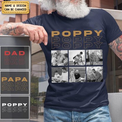 Family - Daddy -12Photos Personalized Shirt