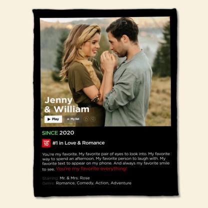 Wrap Your Love in a Movie – Personalized LoveFlix Blanket with Your Story