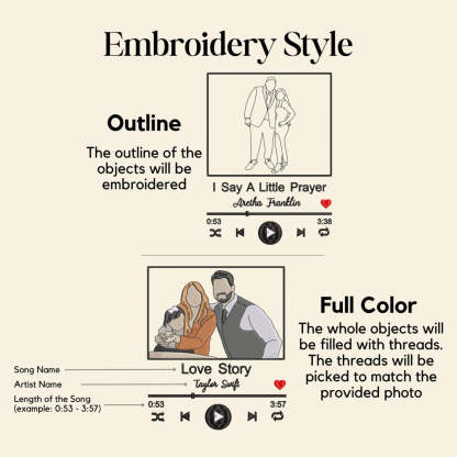 Custom Embroidered Music Lover Sweatshirt or Hoodie