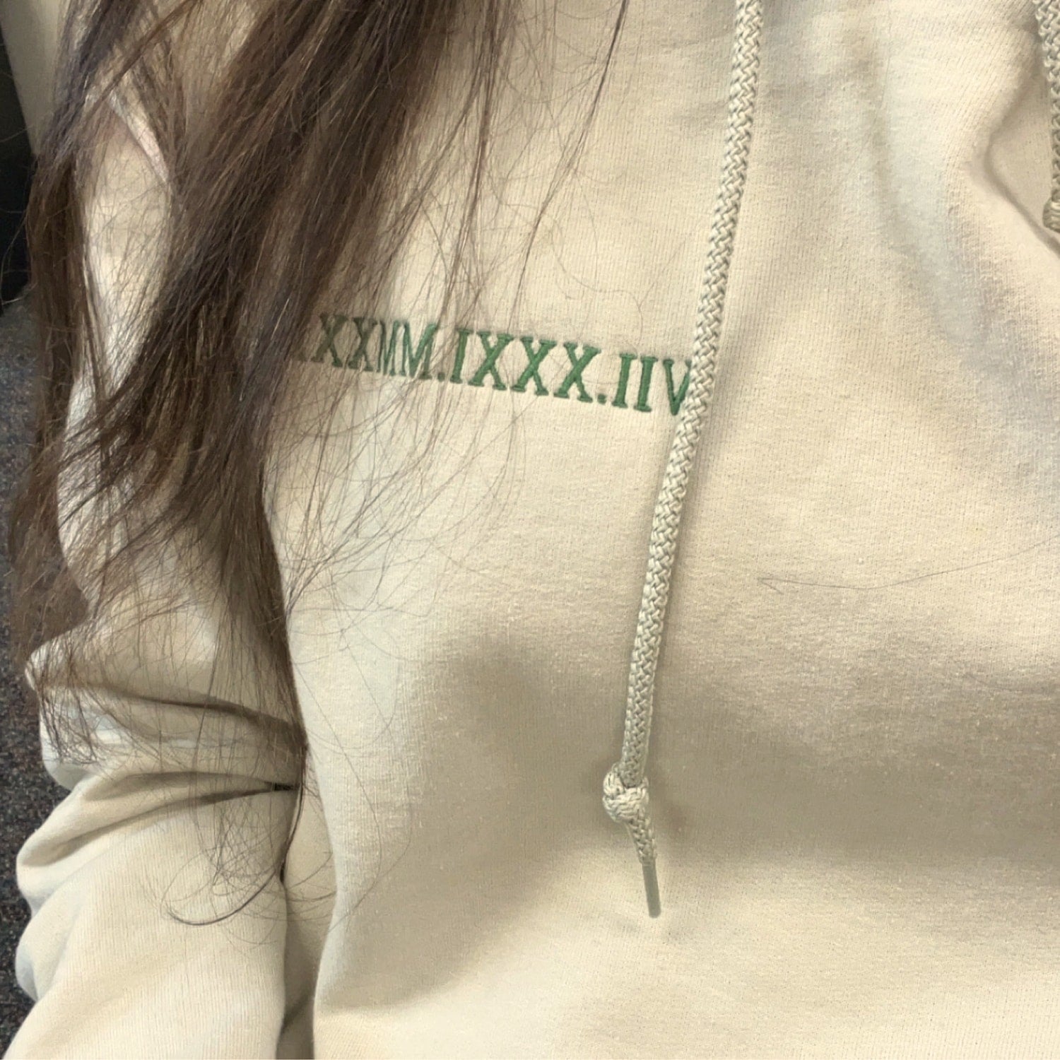 Custom Embroidered Roman Numeral Sweatshirt, Personalized Anniversary Gift for Matching Couples
