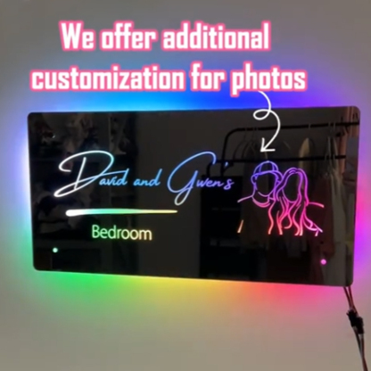 💗Anniversary Gift 60% OFF 💗Personalized Outline Photo Mirror - Light Up Mirror(Buy 2 Get Free Shipping)