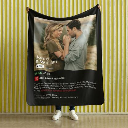 Wrap Your Love in a Movie – Personalized LoveFlix Blanket with Your Story