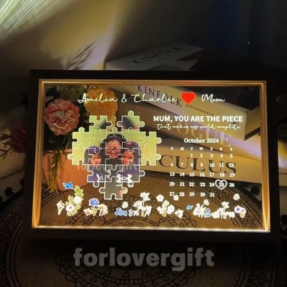 This Is The Day You Become A Mum Light Frame Personalized Gift