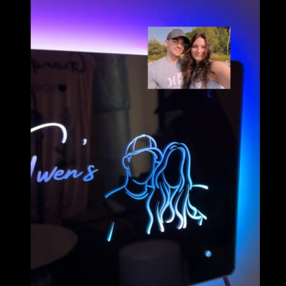 💗Anniversary Gift 60% OFF 💗Personalized Outline Photo Mirror - Light Up Mirror(Buy 2 Get Free Shipping)