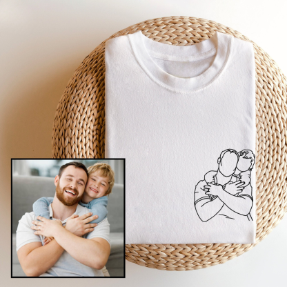 Dad and me-Custom Photo Shirt For Dad,Gift for Husband